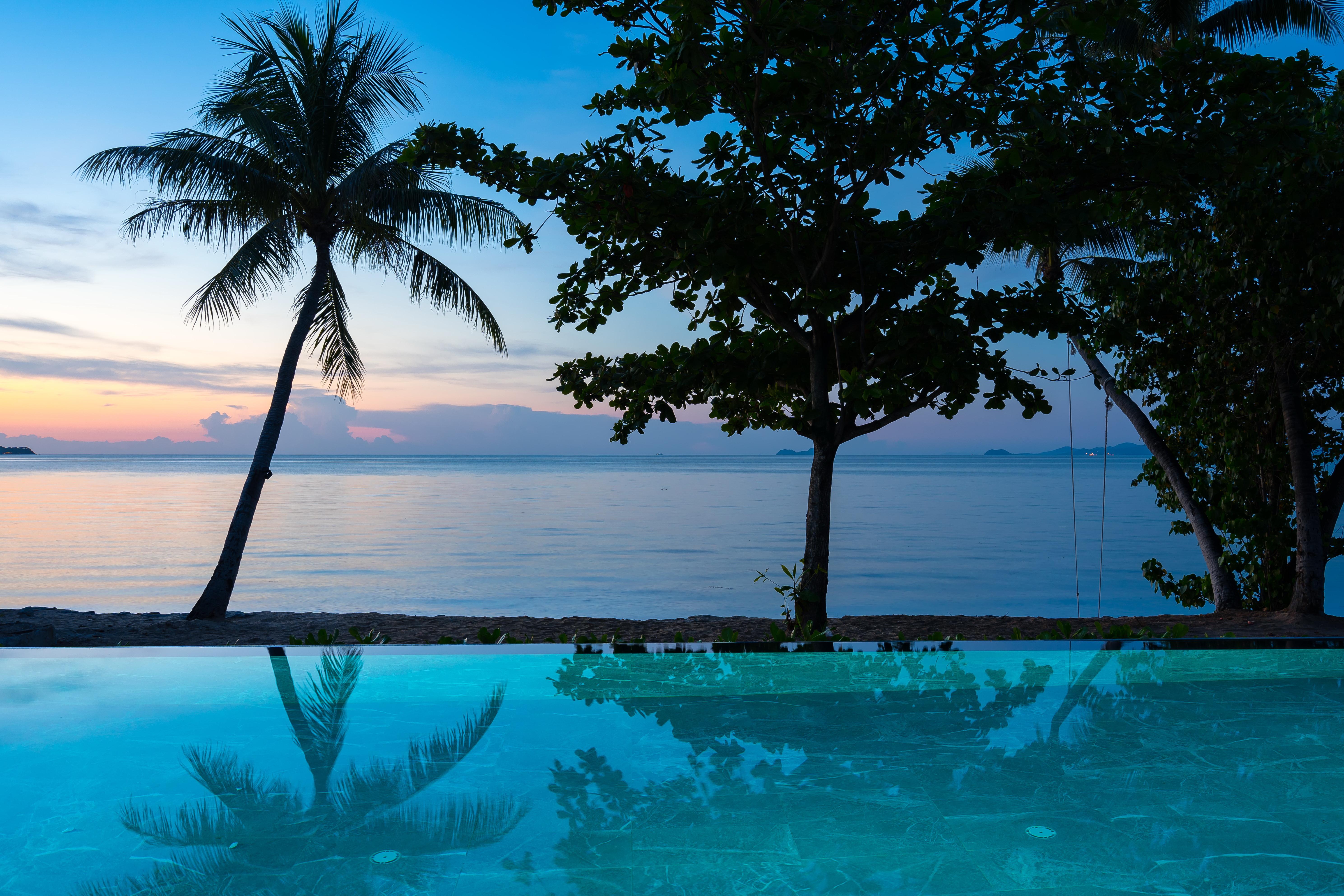 Fair House Villas & Spa, Koh Samui Mae Nam Exterior photo Sunset at the beach